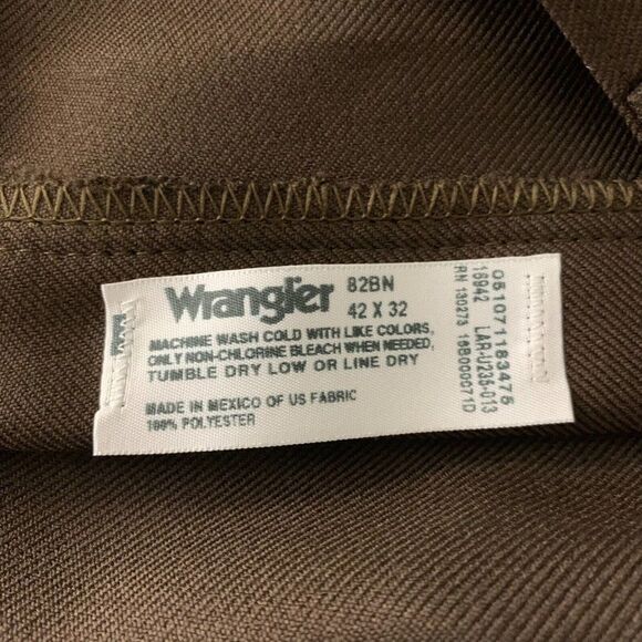 Vintage 80s Wrangler Rancher Boot Jeans 42 x 32 Brown Straight Leg Deadstock - Picture 6 of 6